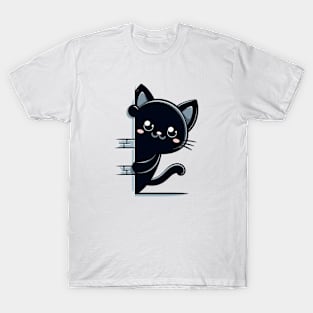 Sneaky Peek Kitty Graphic T-Shirt